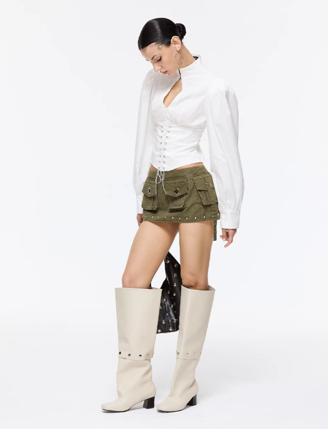 Modern Americana Drawstring Shirt