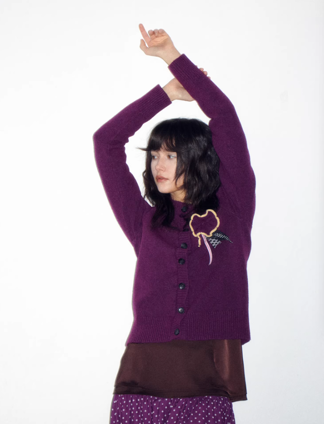 Camellia Detach Wool Cardigan Jacket