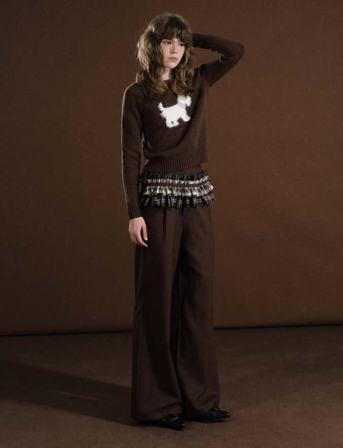 Pleated Belted Relaxed Suit Trousers