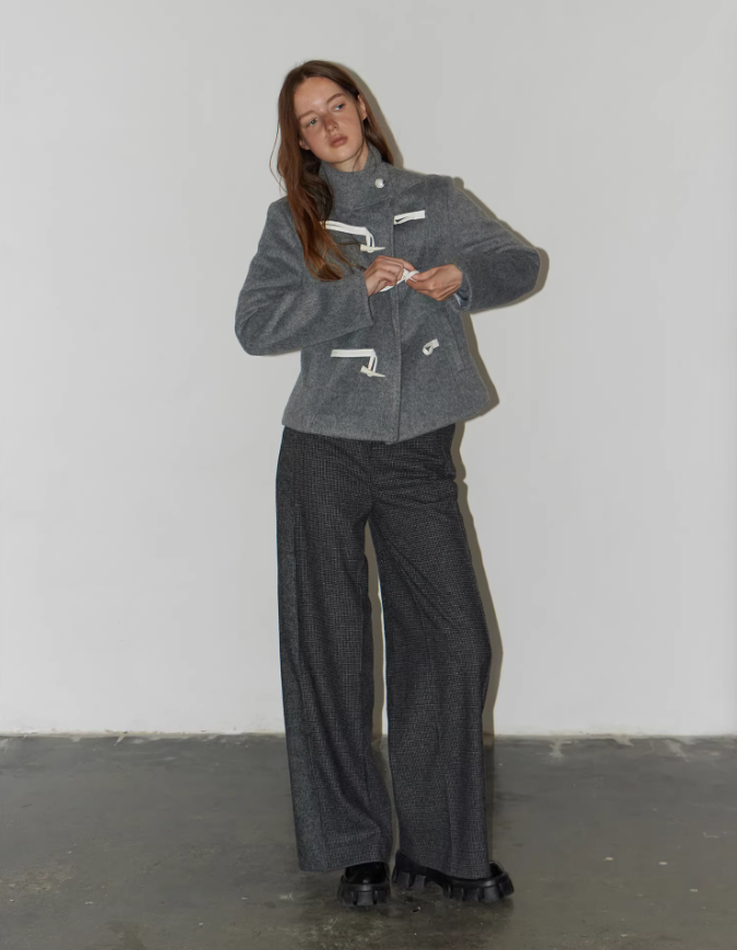 Sculpted Grace Tailored Wool Short Coat