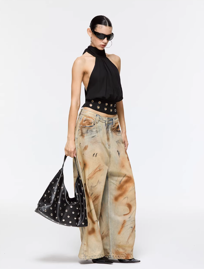 Desert Street Low-Rise Wide-Leg Jeans