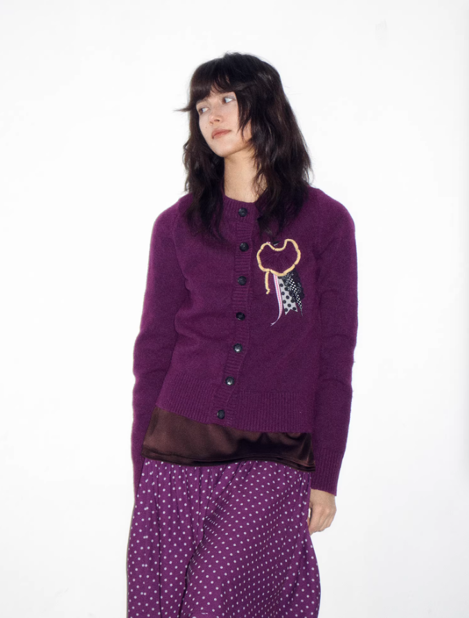 Camellia Detach Wool Cardigan Jacket