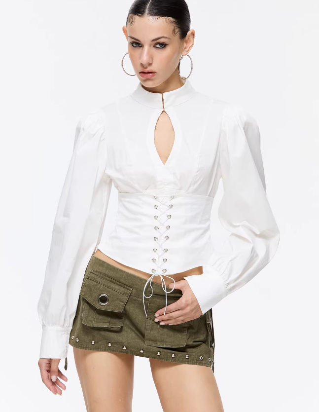 Modern Americana Drawstring Shirt