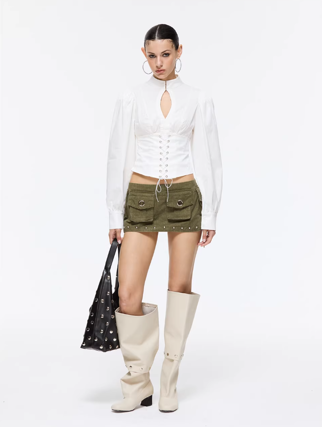 Modern Americana Drawstring Shirt