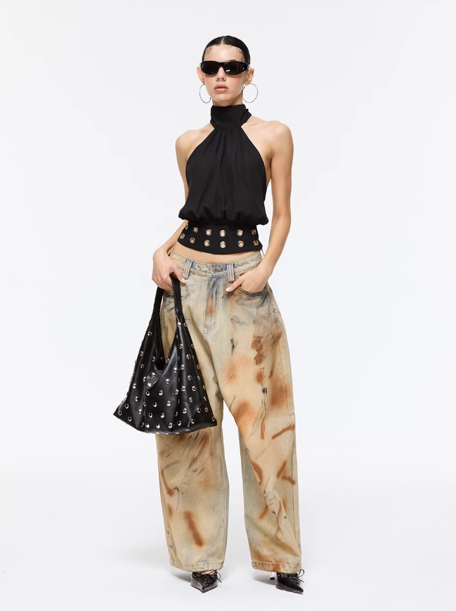 Desert Street Low-Rise Wide-Leg Jeans