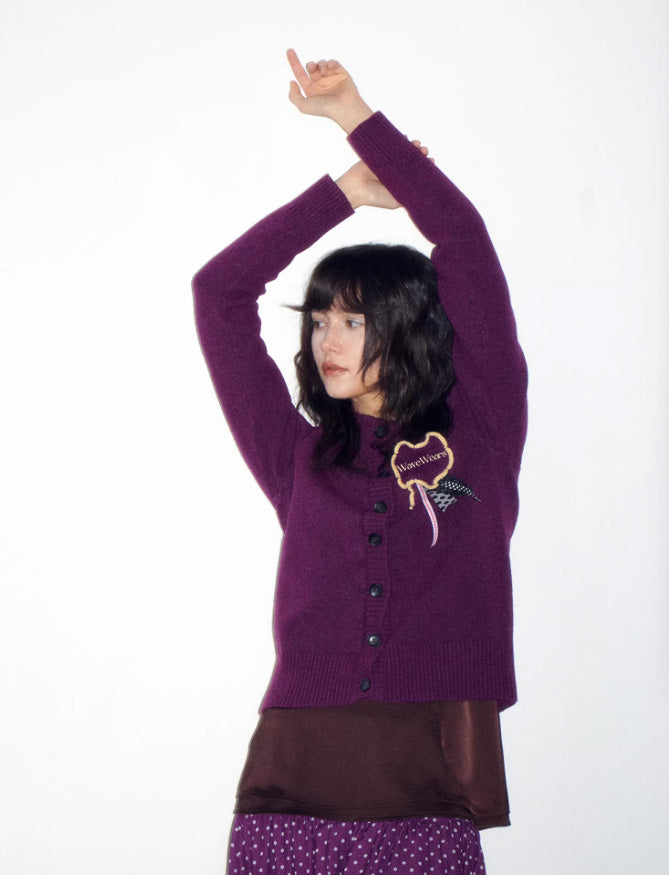 Camellia Detach Wool Cardigan Jacket