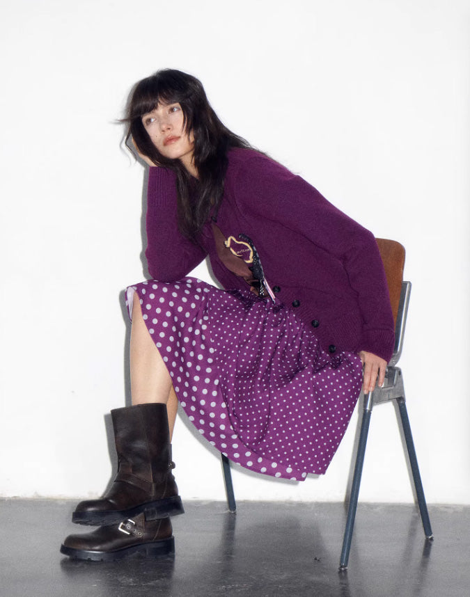 Camellia Detach Wool Cardigan Jacket