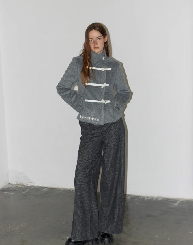 Sculpted Grace Tailored Wool Short Coat