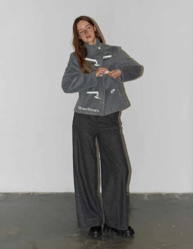 Sculpted Grace Tailored Wool Short Coat