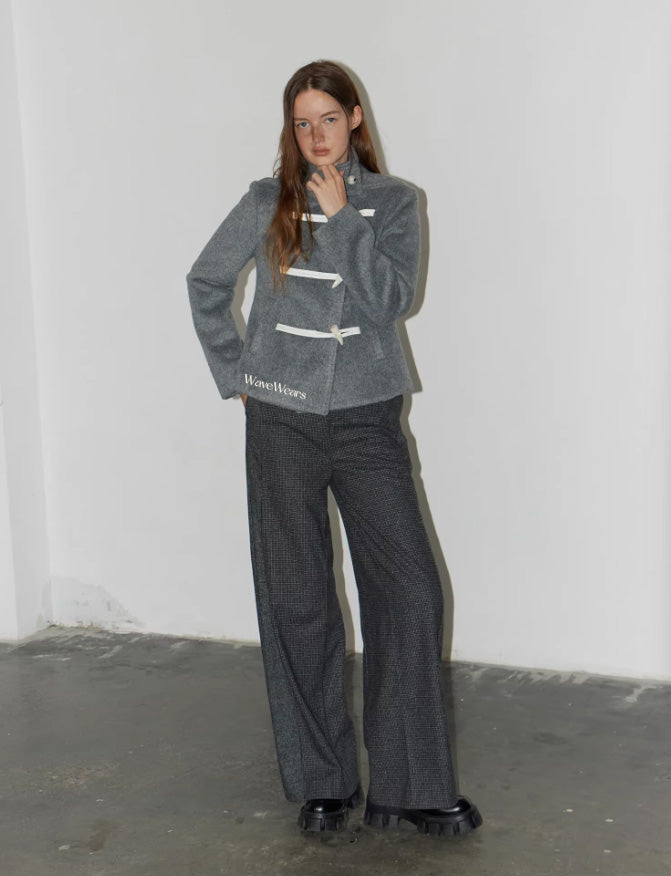 Sculpted Grace Tailored Wool Short Coat