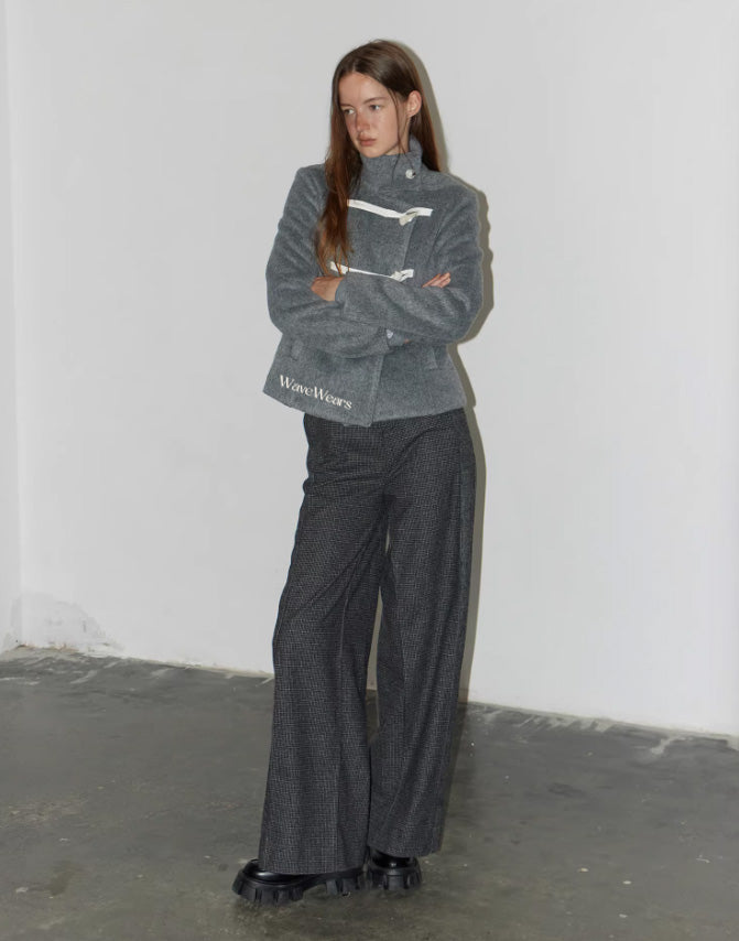 Sculpted Grace Tailored Wool Short Coat