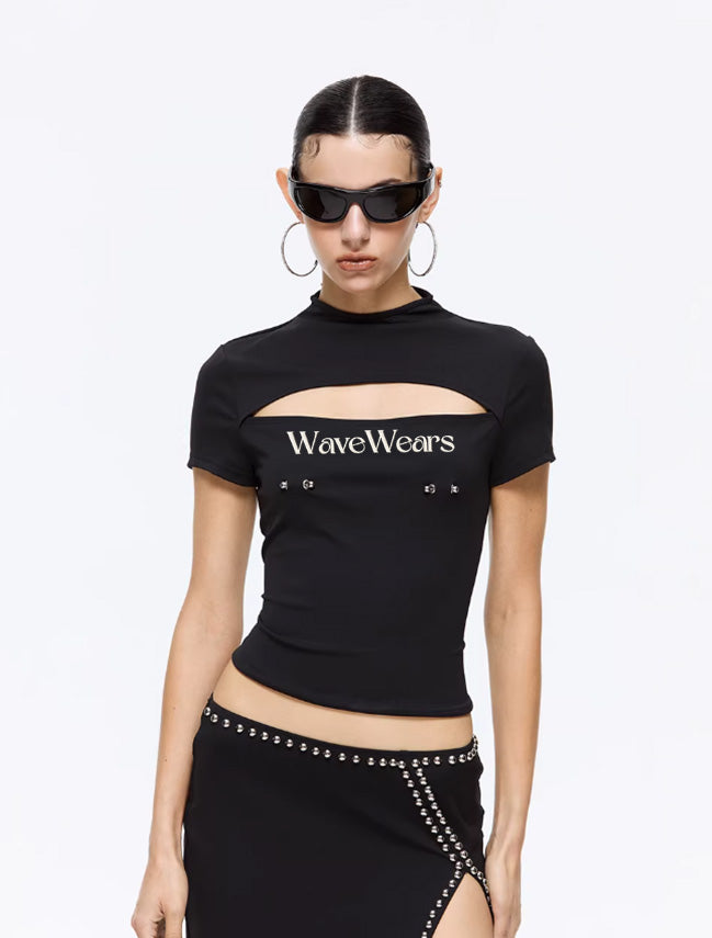 Urban Cut-Out Black Baby Tee