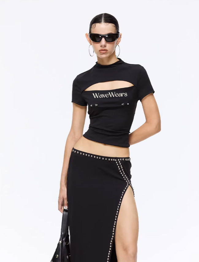 Urban Cut-Out Black Baby Tee